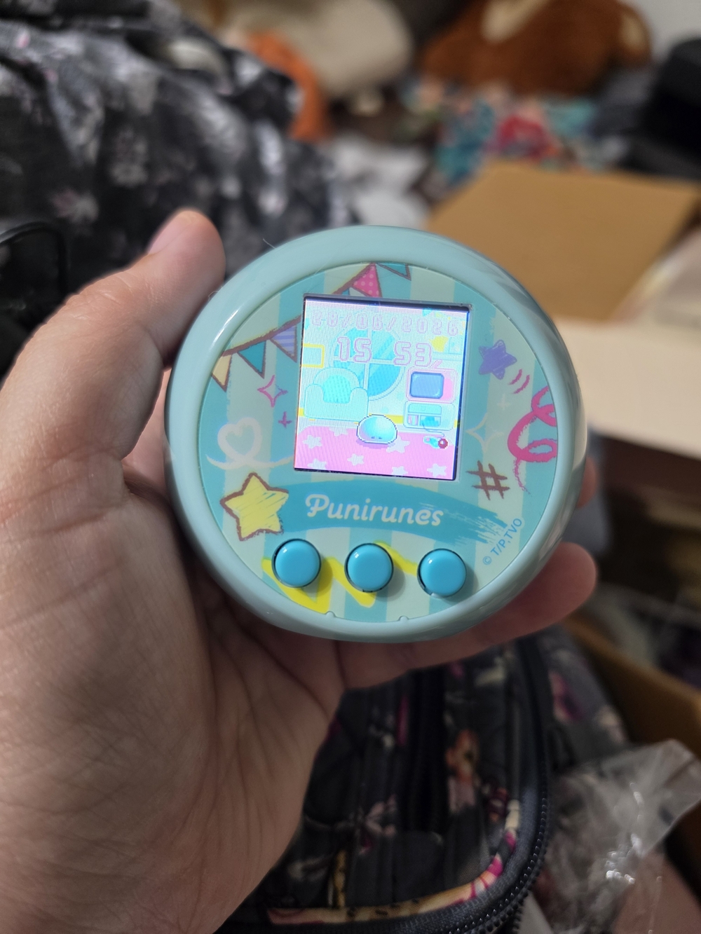 PuniRunes Virtual Pet Handheld - Light Blue